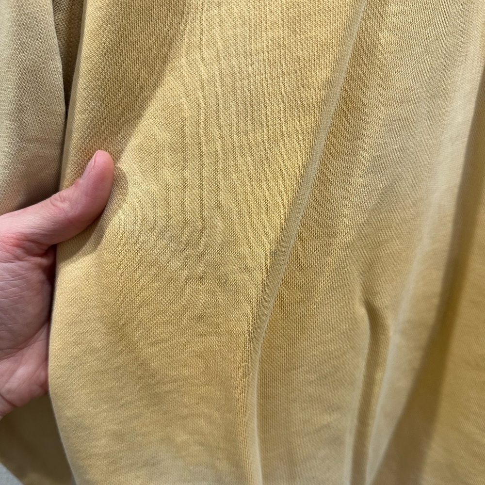 Nike French Terry sweatshirt yellow/gold acid wash daisy logo crewneck - Picture 3 of 5